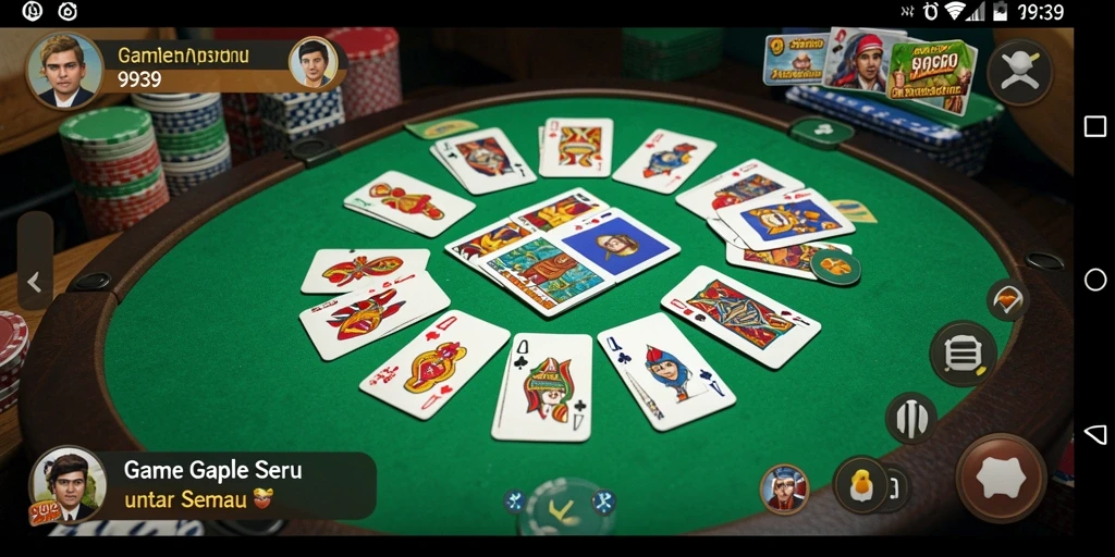 Screenshot gameplay Gaple yang seru dan interaktif.