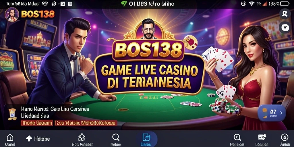 Tampilan utama BOS138 menampilkan dealer langsung dengan permainan kasino yang mengasyikkan.