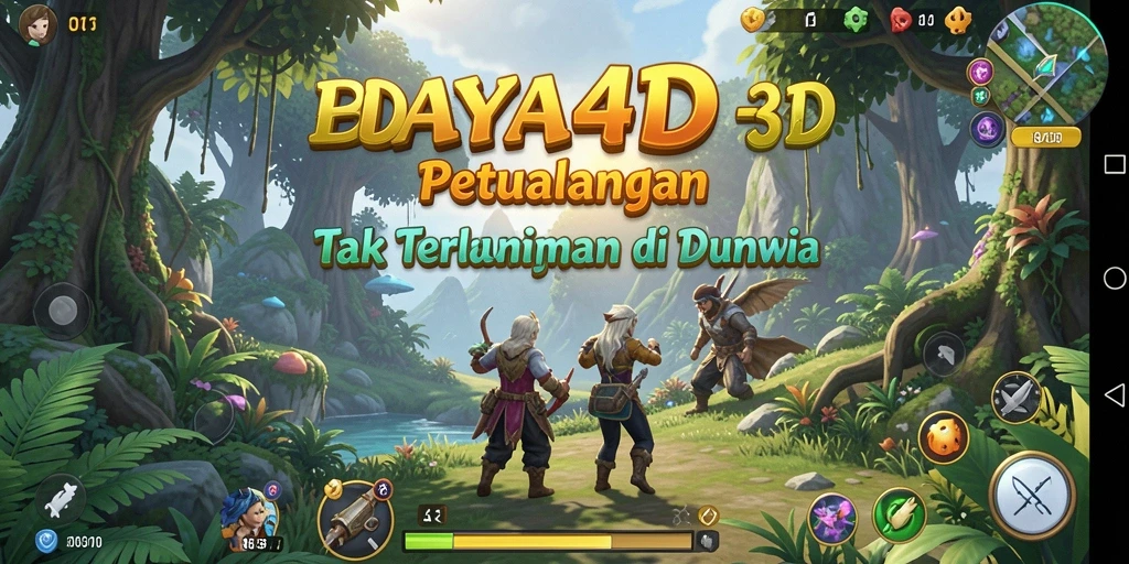Screenshot utama DAYA4D menampilkan aksi petualangan seru.