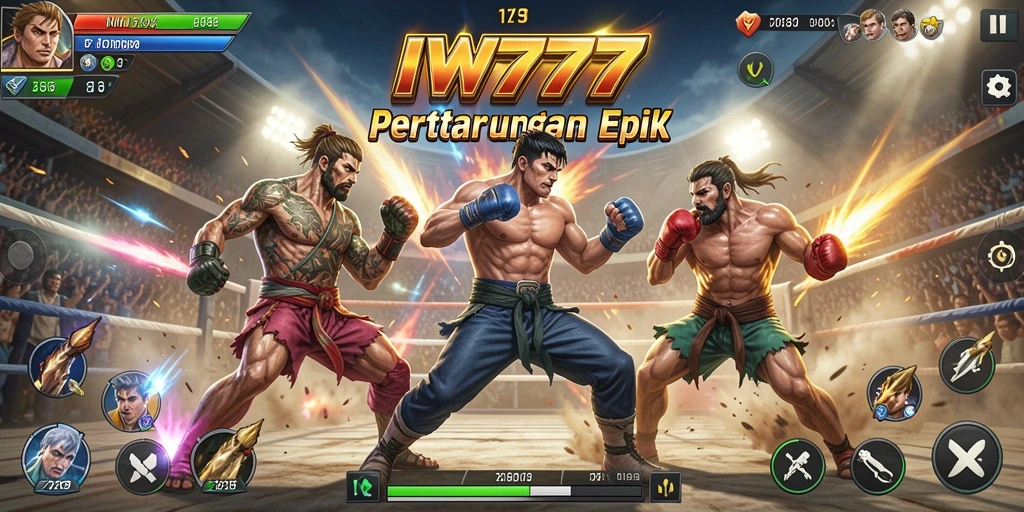 Gameplay IW777 yang intens dengan pertarungan spektakuler.