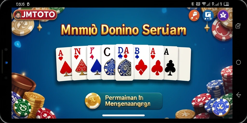 Screenshot JMTOTO menampilkan aksi seru permainan Domino.