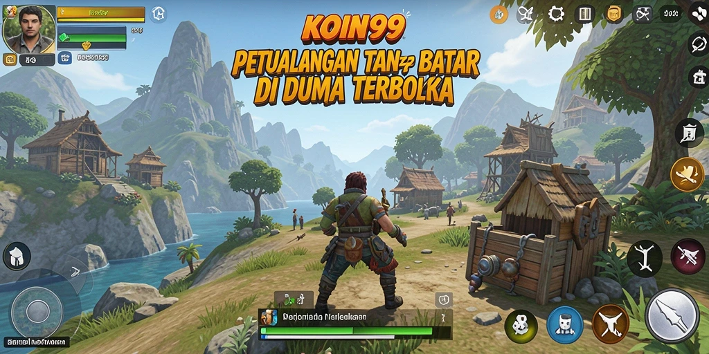 Tampilan gameplay seru di dunia terbuka KOIN99.