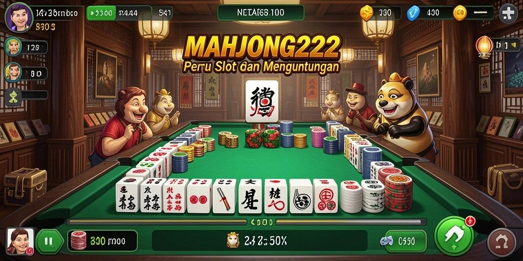Tangkapan layar gameplay MAHJONG222 menampilkan keseruan slot yang penuh warna.