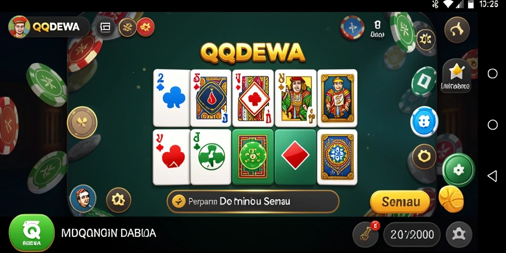 Screenshot utama QQDEWA menampilkan gameplay seru Domino.